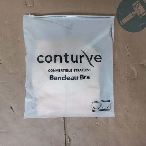 BAGGED CONTURVE CONVERTIBLE STRAPLESS BANDEAU BRA IN BEIGE SIZE MEDIUM