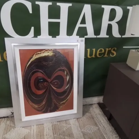 FRAMED 'BRONZE MASK' APPROXIMATELY 82X102CM