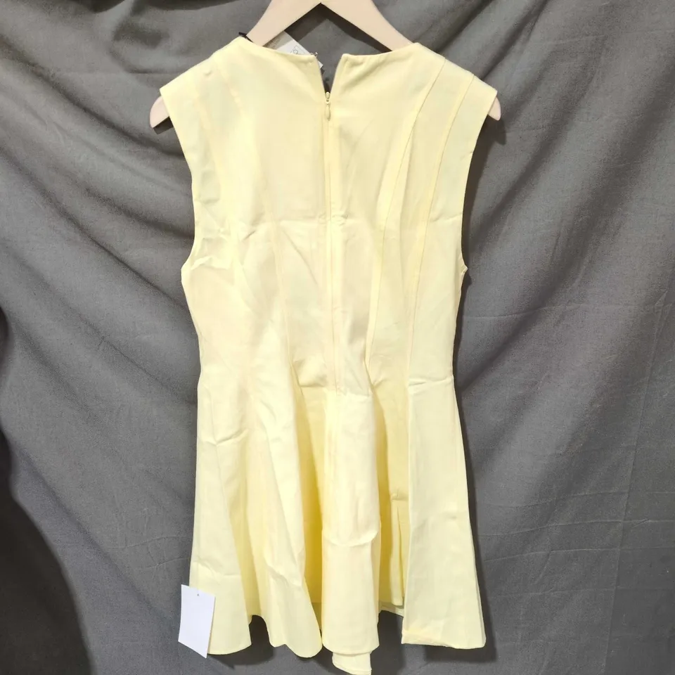 NOBODY'S CHILD BRYNN MINI DRESS - PALE YELLOW - UK 10 (EU 38, USA 6)
