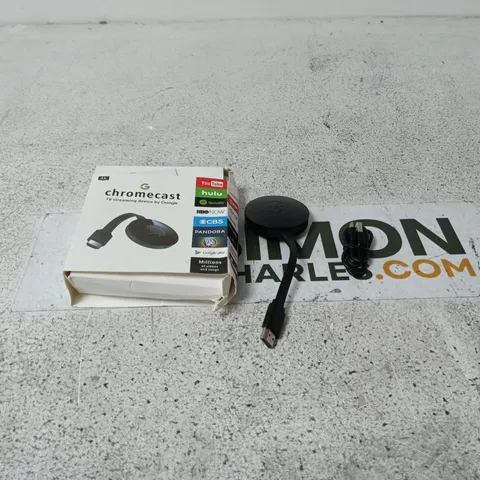 GOOGLE CHROMECAST 4K TV STREAMING DEVICE