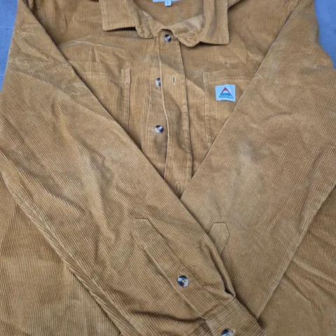 PASSENGER BUTTON-UP CORDUROY OVERSHIRT IN MUSTARD SIZE MEDIUM