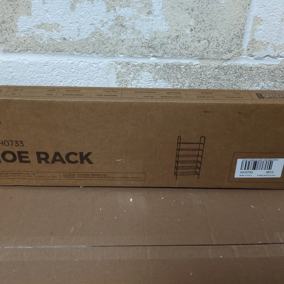 LIVING AND HOME SHOE RACK BLACK