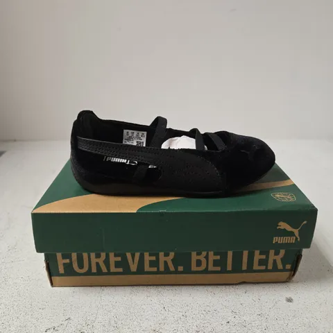 PUMA SPEEDCAT BALLET VELVET PS KIDS' SHOES – BLACK VELVET, UK KIDS 12