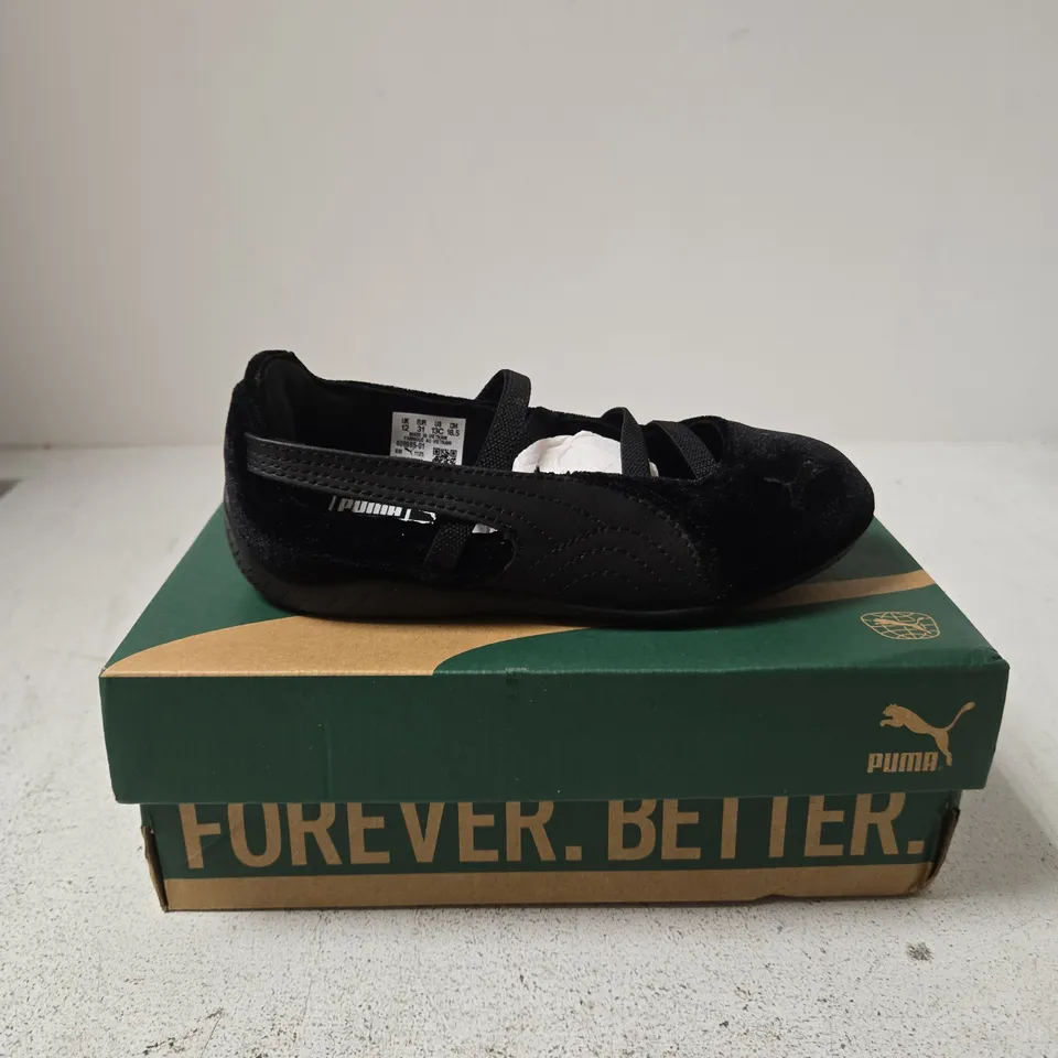 PUMA SPEEDCAT BALLET VELVET PS KIDS' SHOES – BLACK VELVET, UK KIDS 12