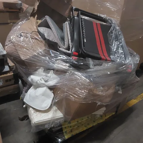 PALLET CONTAINING A LARGE QUANTITY OF ASSORTED ITEMS INCLUDING: AIRFRYER, SUN LOUNGER, WALL PAPER ECT
