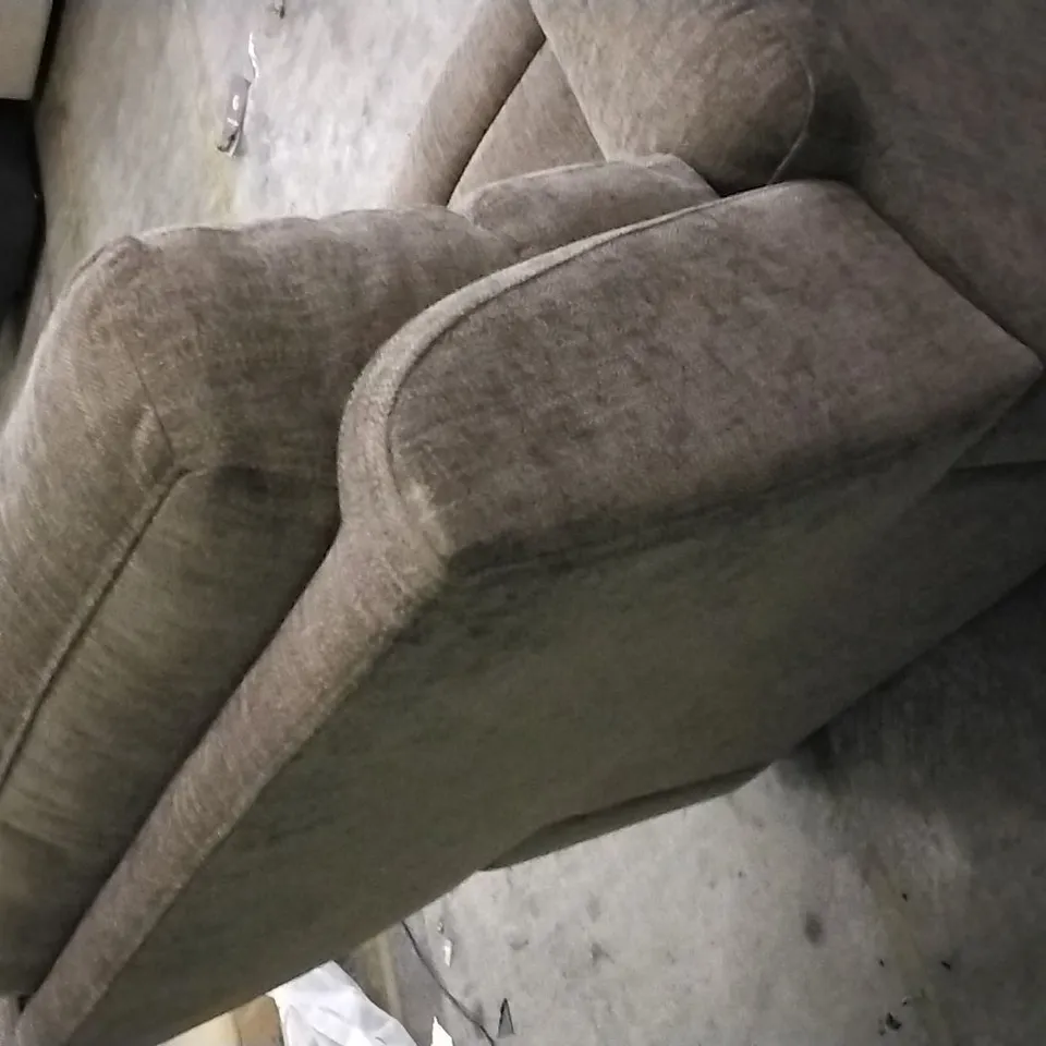 QUALITY DESIGNER CHOCOLATE BROWN FABRIC ARMCHAIR 