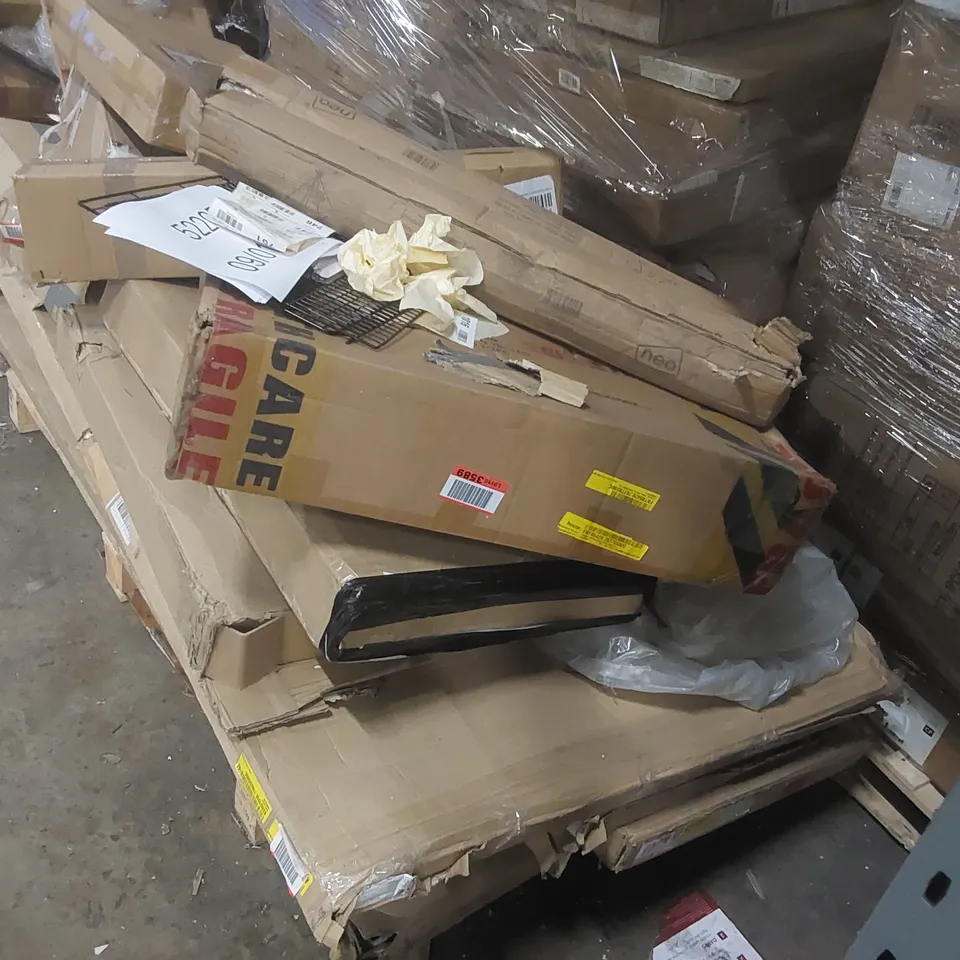 PALLET CONTAINING A LARGE QUANTITY OF ASSORTED FURNITURE PARTS ECT