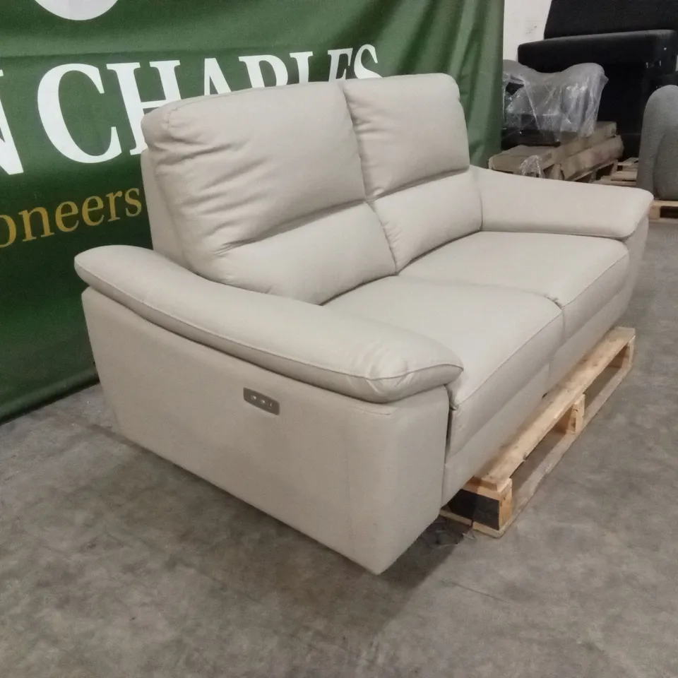 PAVILION 2 SEATER LEATHER/FAUX LEATHER POWER RECLINER SOFA RRP £949