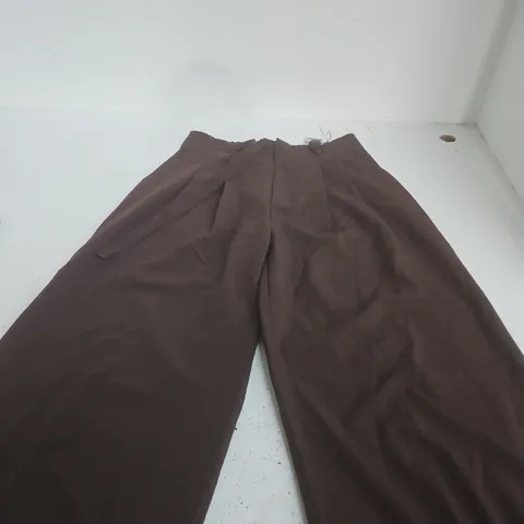 STRADIVARIUS SUPER WIDE TROUSERS β BROWN, UK 10