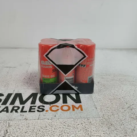SET OF 6 GILLETTE FUSION SHAVE GEL 75ML