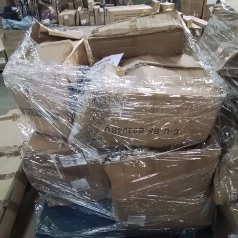 PALLET CONTAINING VARIOUS RAIN DAMAGED OFFICE CHAIRS AND HOME FURNITURE ETC.