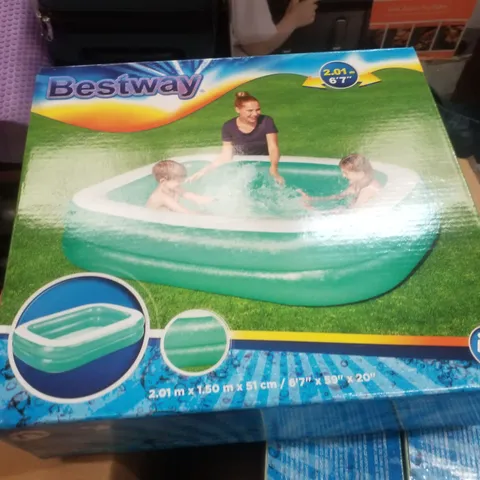 BOX CONTAINING 3 BESTWAY 2.01M×1.5M×51CM RECTANGULAR POOLS