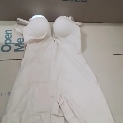 BOX CONTAINING APPROXIMATELY 15 BRAND NEW MAGISCULPT WOMEN'S ALMOND BODYSUIT 36DD