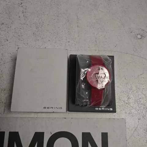 BERING RED SILICONE WATCH – BOXED