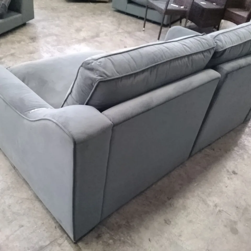 QUALITY DESIGNER THE LOUNGE CO. ISOBEL 3 SEATER DBL SOFA - CITY HALL FABRIC 