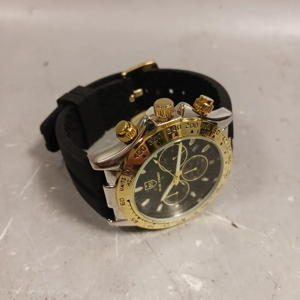 MENS FRANK SCHMIDT WATCH – MULTI FUNCTION SUB DIALS WITH DATE – HQ RUBBER SPORTS STRAP
