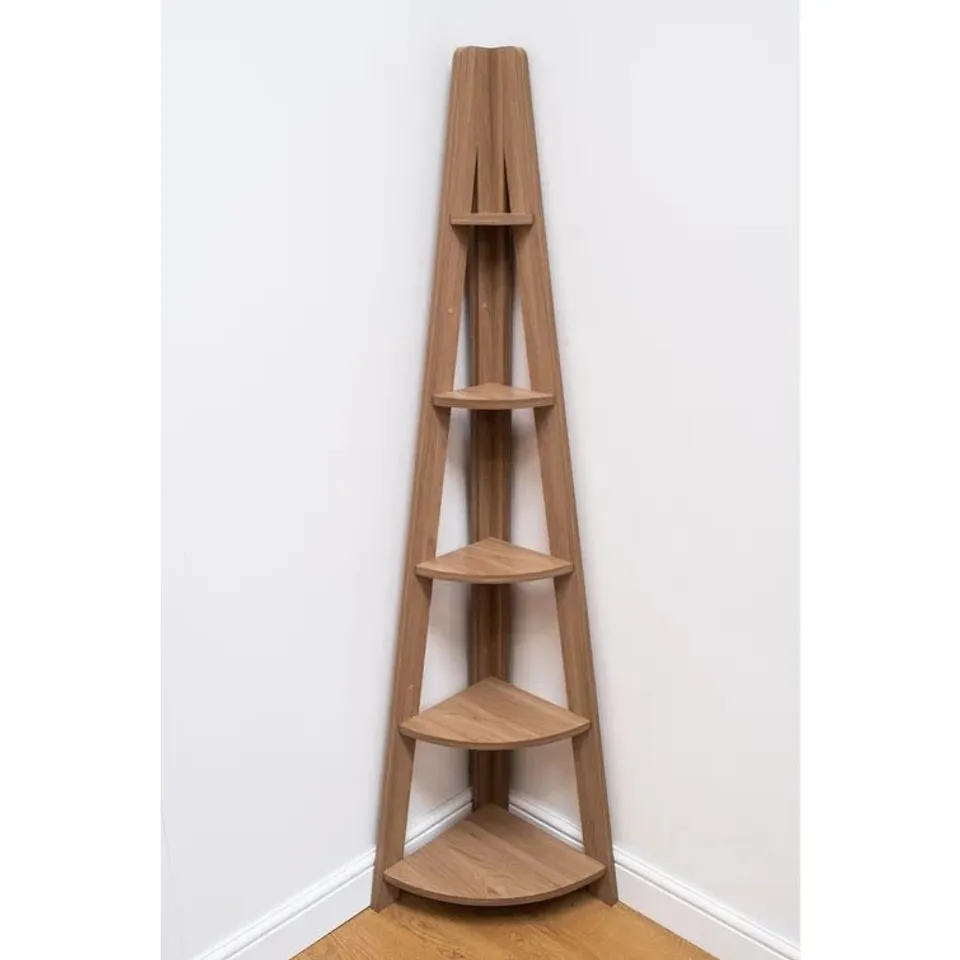 ARELIOUS CORNER BOOKCASE COLOUR: OAK BOX 1 OF 1