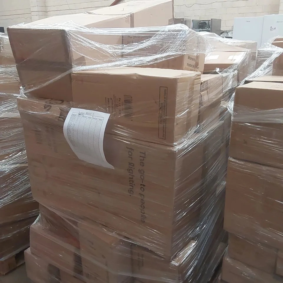 PALLET CONTAINING A LARGE QUANTITY OF ASSORTED LIGHTING PRODUCTS