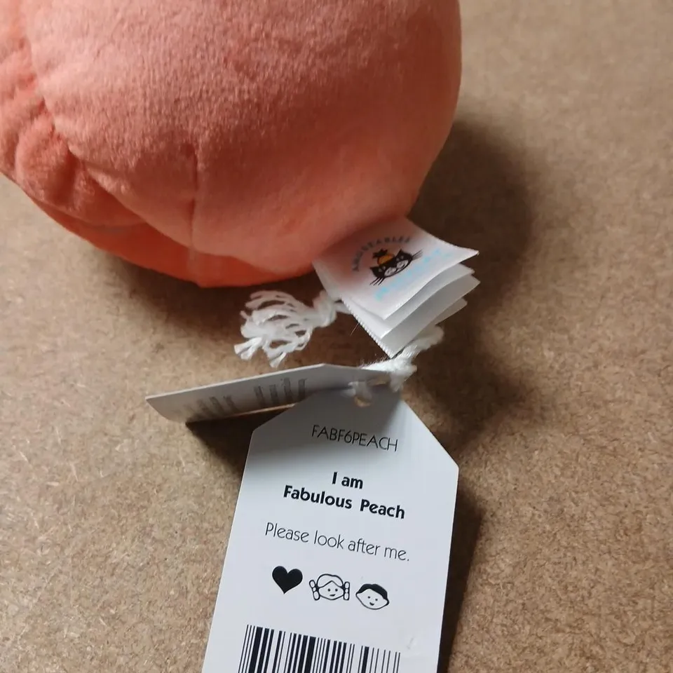 JELLYCAT I AM FABULOUS PEACH PLUSH TOY