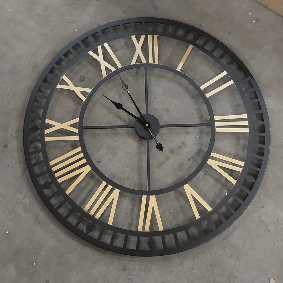 BOXED BYRLE 80CM SILENT WALL CLOCK (1 BOX)