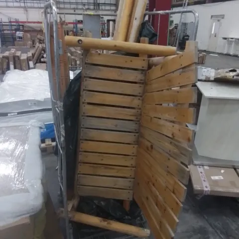 CAGE TO CONTAIN OUTDOOR SWING SEAT PARTS - ITEM MAY BE INCOMPLETE (CAGE NOT INCLUDED)