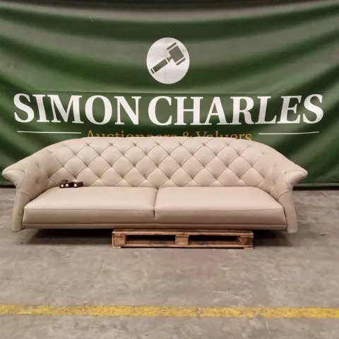 DANETTI LUXE NATURAL LEATHER 3 SEATER SOFA