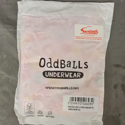BAGGED ODDBALLS SWIZZLES LOVE HEARTS BOXER SHORTS SIZE XL