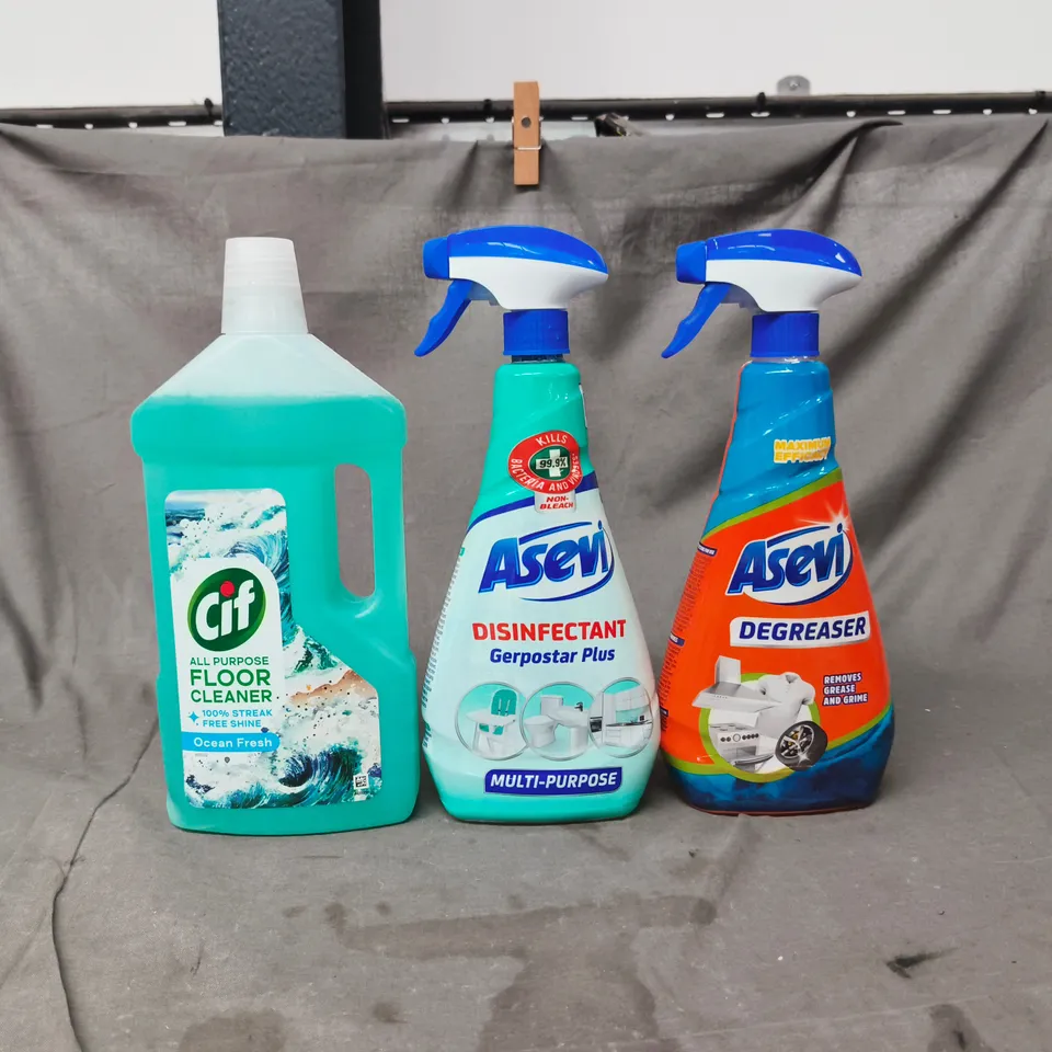 APPROXIMATELY 10 ASSORTED HOUSEHOLD ITEMS TO INCLUDE CIF, ASEVI, ETC