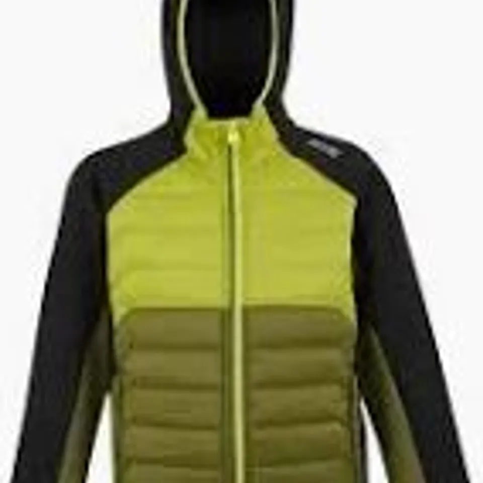 BRAND NEW REGATTA KIELDER HYBRID VIII HOODY IN BLACK/LIME - 13 YEARS