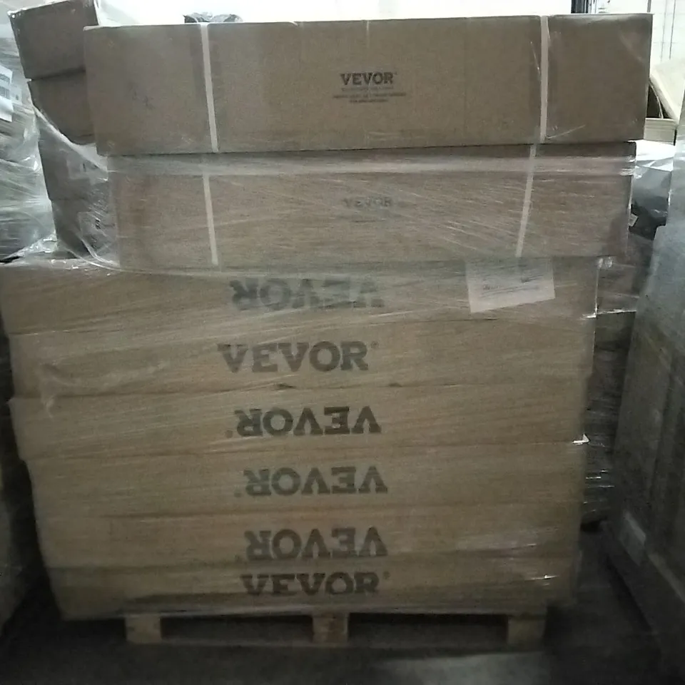 PALLET OF BOXED VEVOR SKID STEER ATTACHMENTS AND OTHER ASSORTED ITEMS...