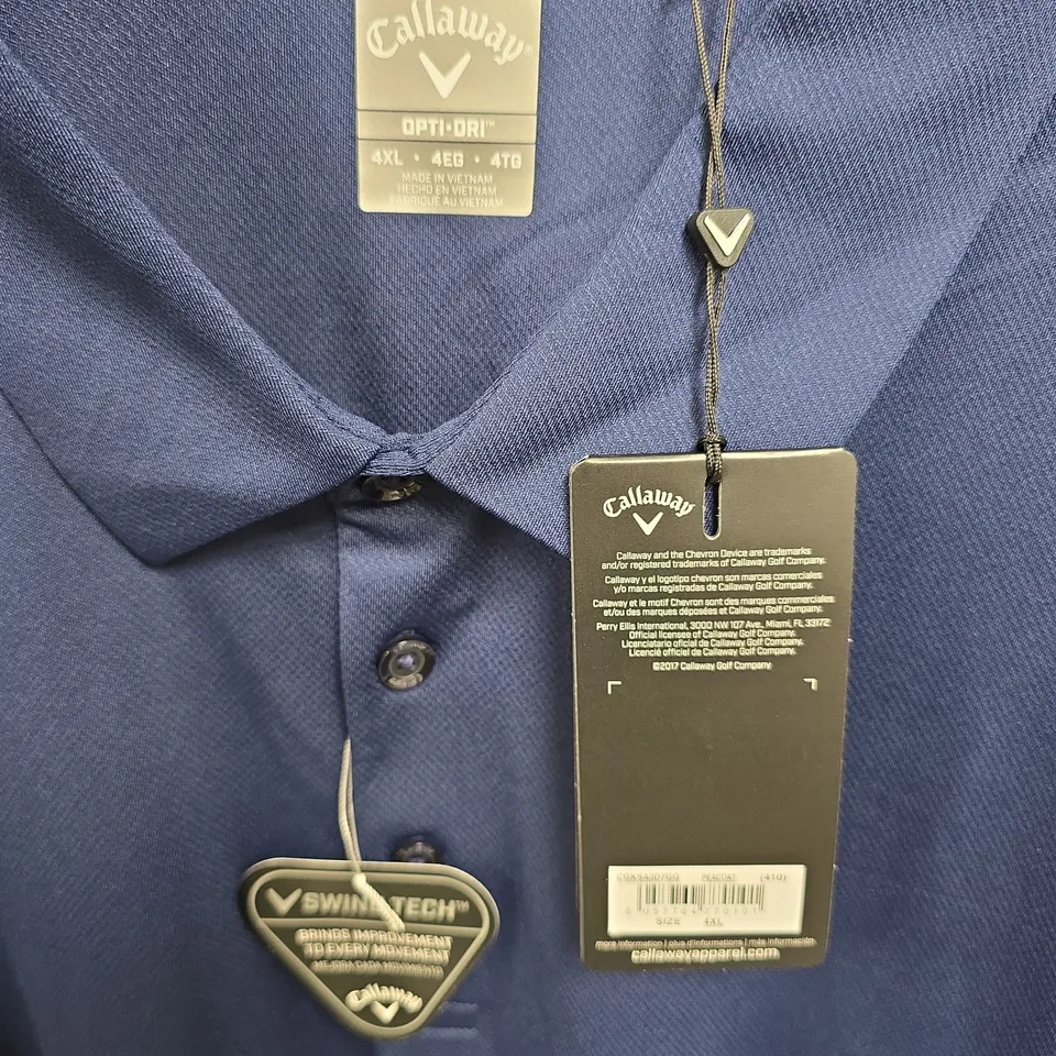CALLAWAY OPTI-DRI GOLF SHIRT IN PEACOAT - 4XL