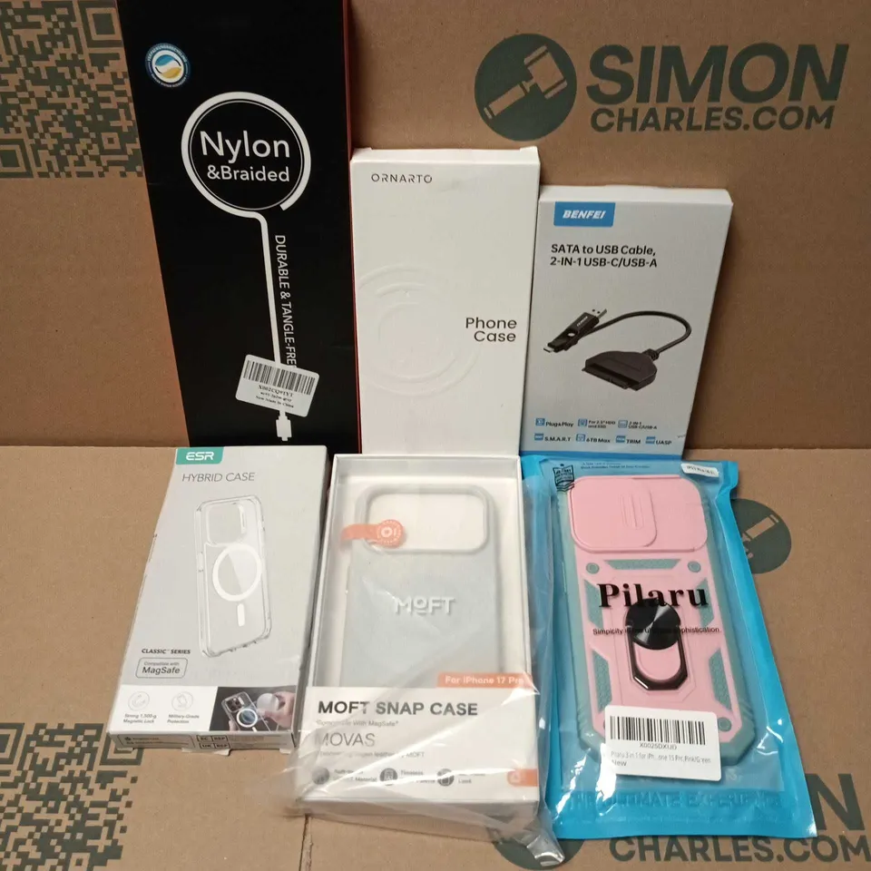 APPROXIMATELY 15 ASSORTED MOBILE PHONE ACCESSORIES TO INCLUDE POWER BANKS, CASES AND CHARGE CABLES