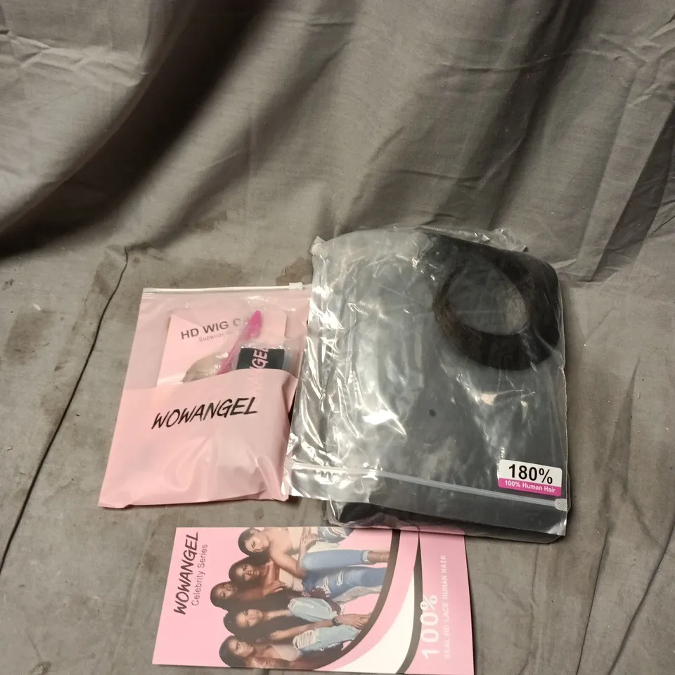 WOWANGEL CELEBRITY SERIES HUMAN HAIR WIG, WITH ACCESSORIES. BOXED