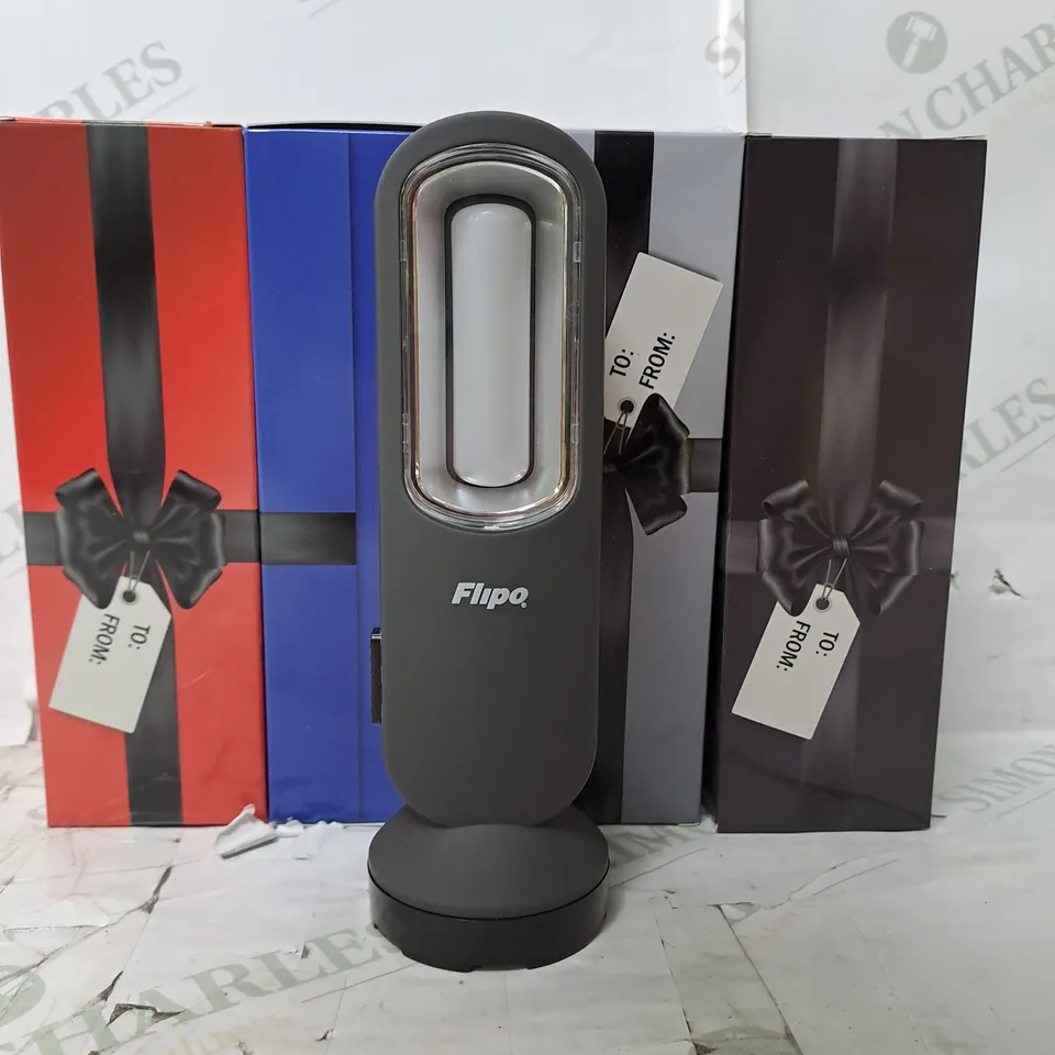 BOXED FLIPO SET OF 4 MULTIPURPOSE 3-IN-1 FLASHLIGHTS IN VARIOUS COLOURS
