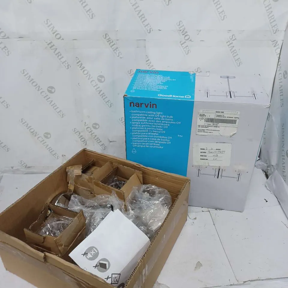 BOXED NARVIN BATHROOM CEILING LIGHT 