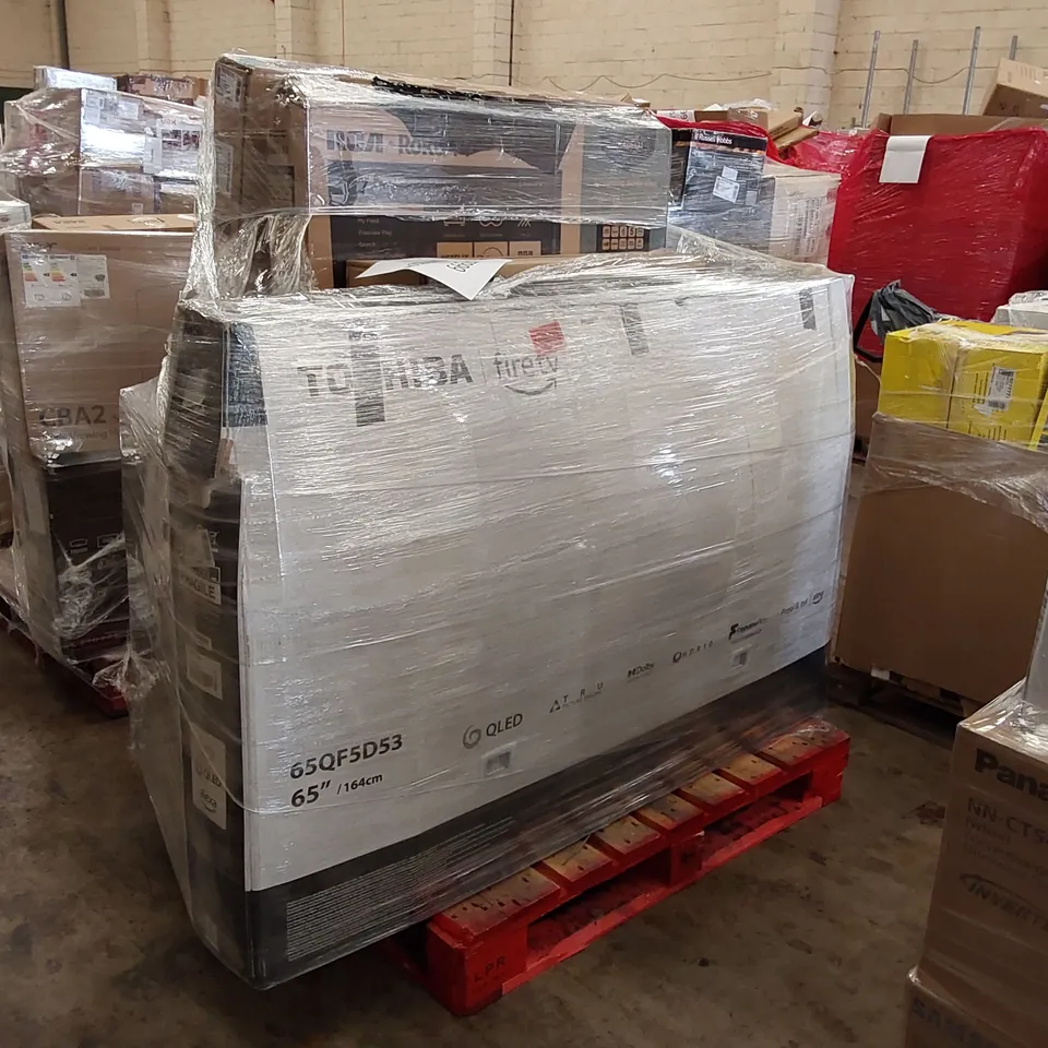 PALLET OF APPROXIMATELY 10 UNPROCESSED RAW RETURN TELEVISIONS TO INCLUDE;