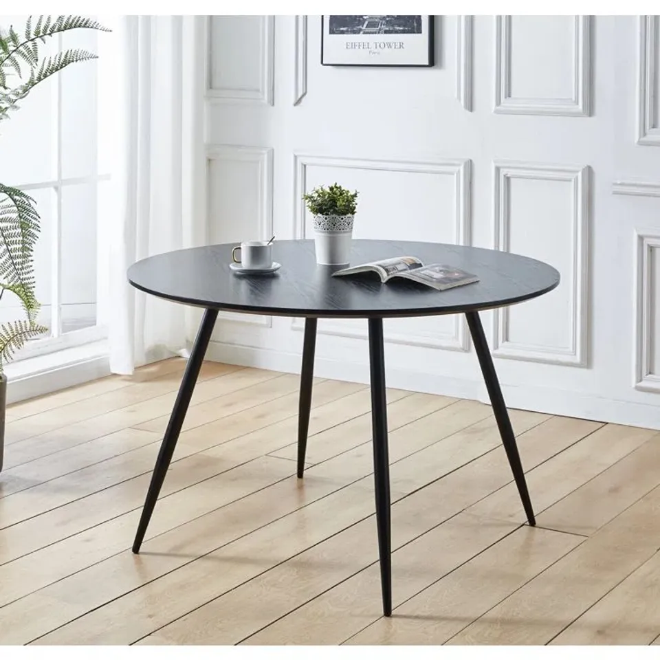 BOXED MOSE ROUND 120CM DINING  TABLE (INCOMPLETE, BOX 2 OF 2 ONLY)