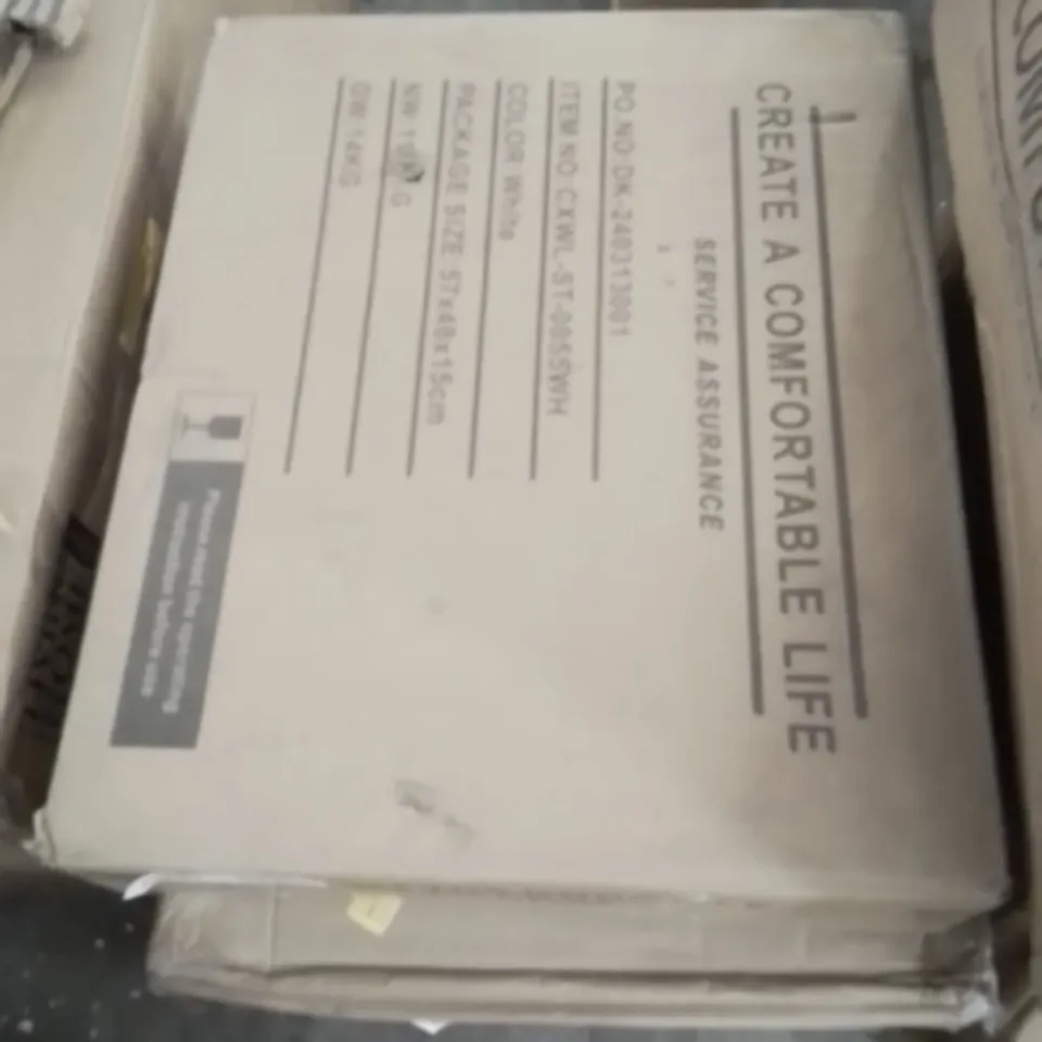 BOXED DK-240313001 CAOXIAN WHITE  BEDSIDE TABLE