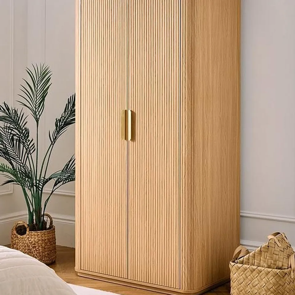 BRAND NEW BOXED CARINA 2 DOOR PLINTH WARDROBE - OAK (3 BOXES) RRP £345