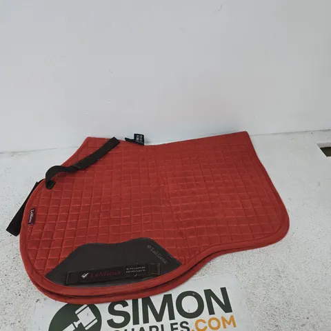 LEMIEUX RED SADDLE PAD – QUILTED, WITH BLACK TRIM
