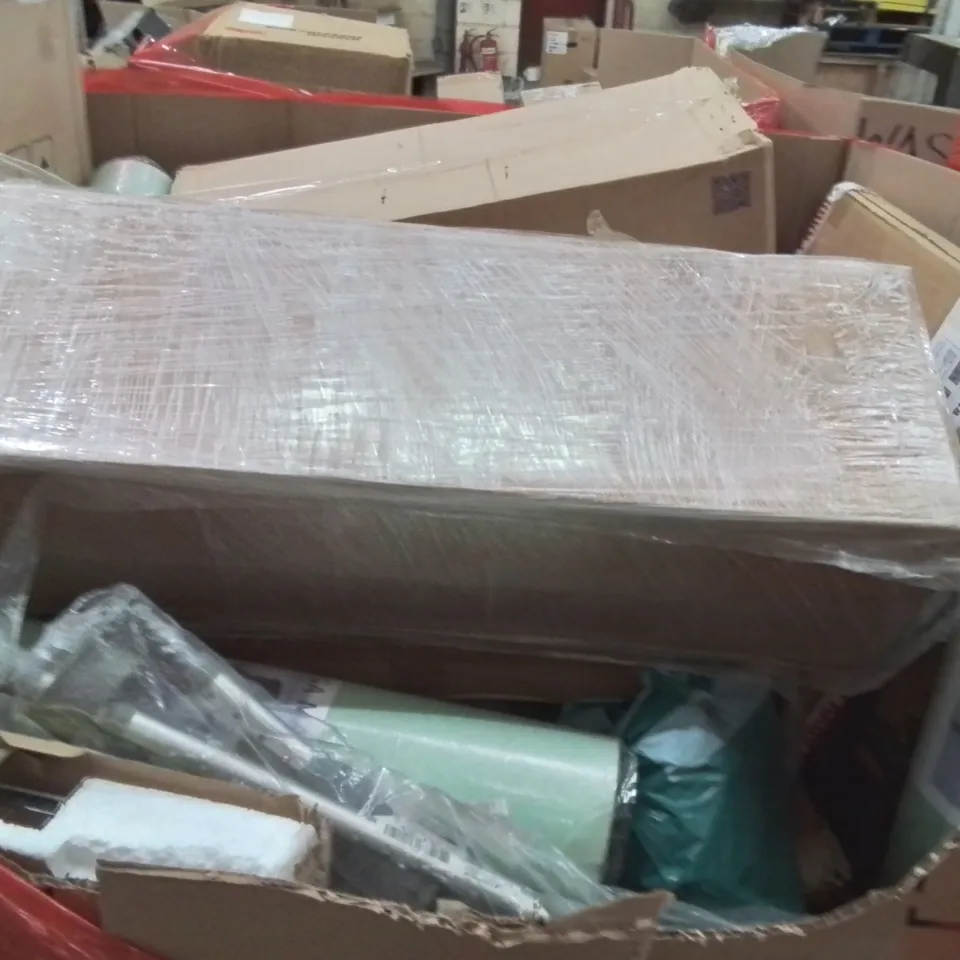 PALLET OF ASSORTED HOUSEHOLD GOODS AND PRODUCTS TO INCLUDE;YOGA MAT,LED MIRROR LIGHT,BACKPACK 