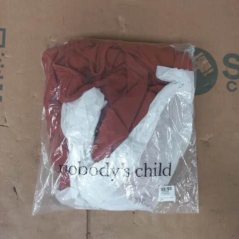 BAGGED NOBODY'S CHILD VERA MIDI DRESS IN RED SIZE UK 12