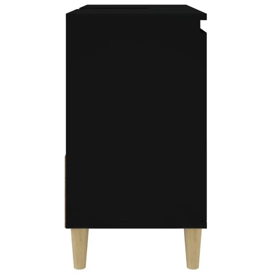 BOXED LAKRA FREESTANDING BATHROOM CABINET - BLACK (1 BOX)