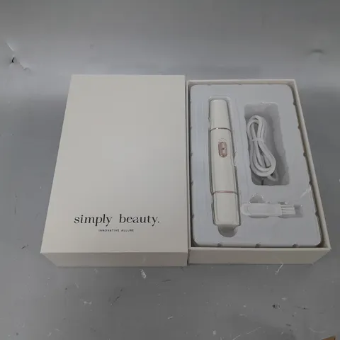 BOXED SIMPLY BEAUTY 2 IN 1 SUPER SMOOTH FACE & BROWS HAIR REMOVER, WHITE
