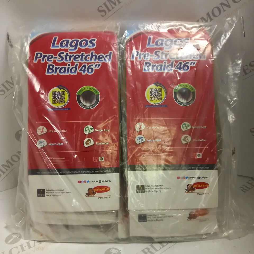 BAG TO CONTAIN APPROX. 4 X LAGOS PRE-STRETCHED BRAID 46"