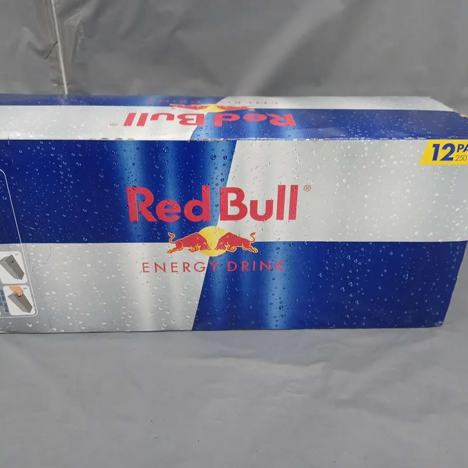 LOT OF 12 CANS OF RED BULL 250ML PER  CAN