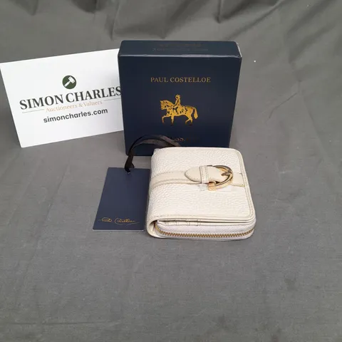 BOXED PAUL COSTELLOE DRESSAGE PURSE WHITE PURSE