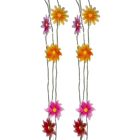 GARDEN STORIES COLOUR SPLASH FLORAL STRING LIGHTS 2.9M