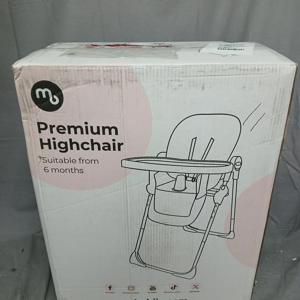 BOXED DANI DYER BLACK LEAPORD PREMIUM HIGHCHAIR MBHC8 - COLLECTION ONLY