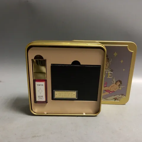 VIEVE TREASURE TIN CHERUB - LIP DEW AND SUNSET BLUSH